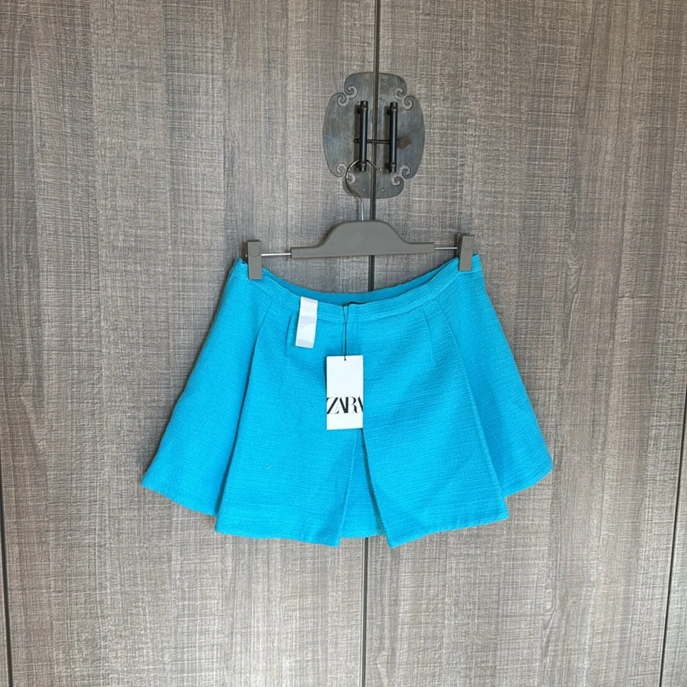 Zara Textured Mini Skort And Matching Jacket‎ Set